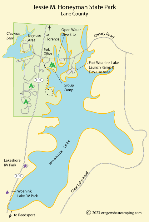 Jessie M. Honeyman State Park, Lane County, Oregon