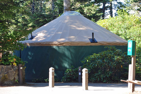 Umpqua Lighthouse State Park Campground yurt, Douglas County, Oregon