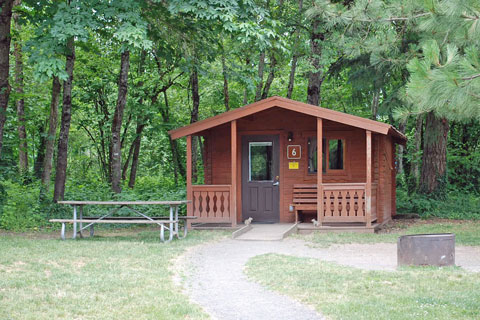 Champoeg Cabin, Champoeg State Heritage Area, Oregon